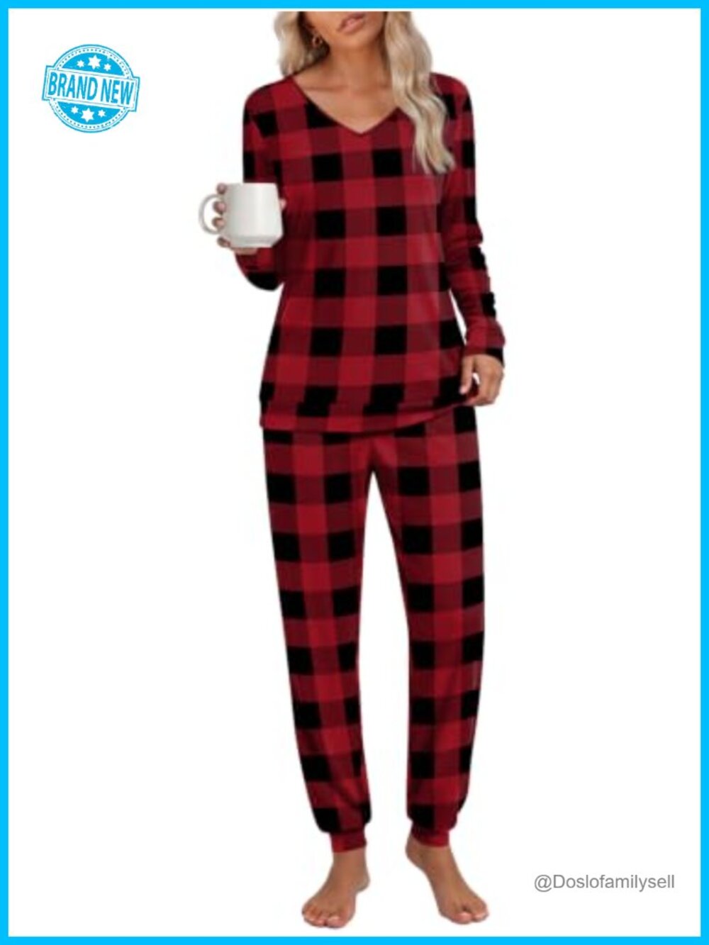 Womens 2 Piece Pajama Set Soft Rayon Spandex Long Sleeve Lounge Sleepwear
